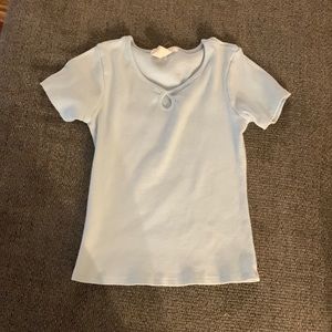 Tilly’s light blue crop top